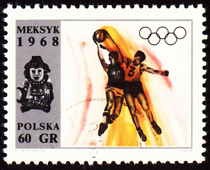 Image showing Basketball on post stamp of Poland