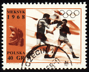 Image showing Boxing on post stamp of Poland