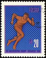 Image showing Runner on post stamp