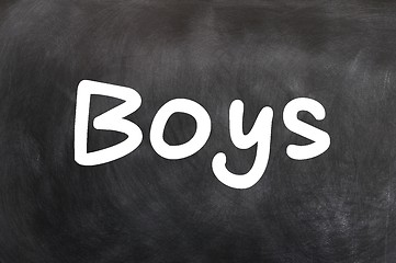 Image showing Boys - word written with white chalk