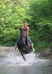 Image showing riding woman