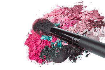 Image showing set of multicolor crushed eyeshadows