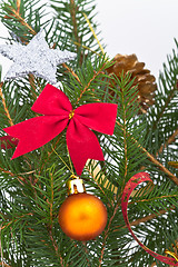 Image showing Christmas tree decorated