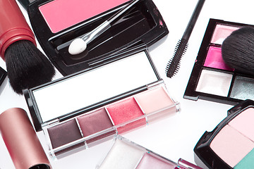 Image showing set of cosmetic makeup products