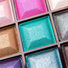 Image showing colorful eyeshadows