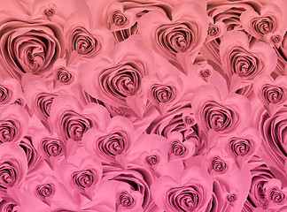 Image showing heart shaped rose background