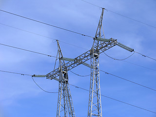 Image showing Electrical pole