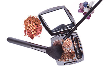 Image showing crushed compact eyeshadows