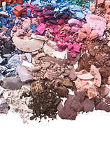 Image showing set of multicolor crushed eyeshadows