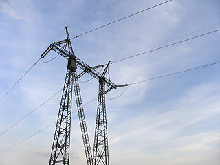 Image showing Electrical pole