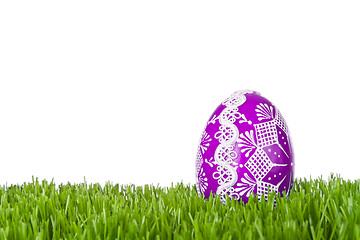 Image showing easter egg in grass