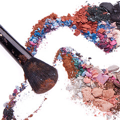 Image showing crushed eyeshadows