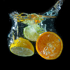 Image showing fruit splash