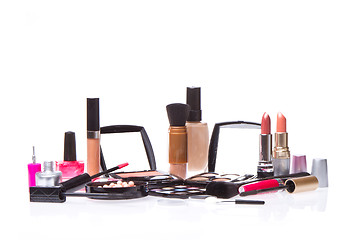 Image showing set of cosmetic makeup products