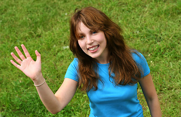 Image showing Happy teenage girl