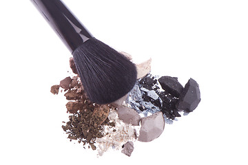 Image showing multicolored crushed eyeshadows