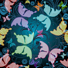 Image showing Seamless floral pattern