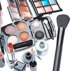 Image showing set of cosmetic makeup products