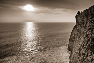 Image showing cliff of Uluwatu Temple, Bali, Indonesia