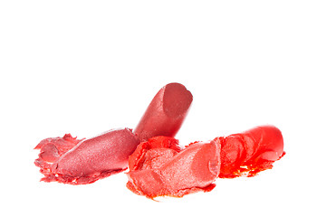 Image showing crushed lipsticks