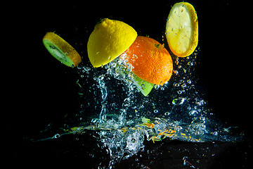 Image showing fruit splash