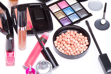 Image showing set of cosmetic makeup products