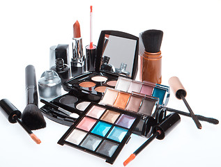 Image showing set of cosmetic makeup products