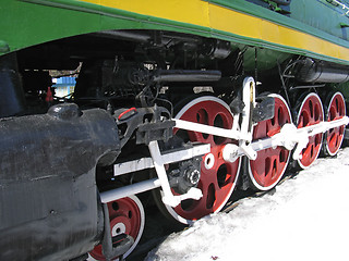 Image showing locomotive wheels