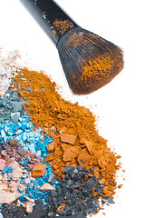 Image showing set of multicolor crushed eyeshadows