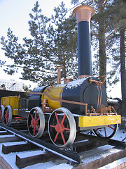 Image showing Old russian steam locomotive