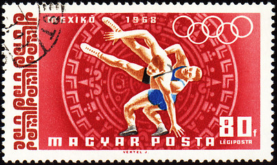 Image showing Wrestling on post stamp