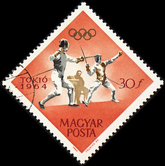 Image showing Fencing on post stamp