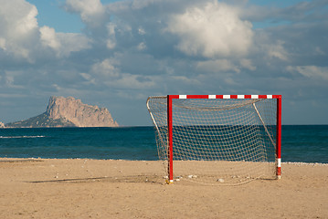 Image showing Beach soccer goal