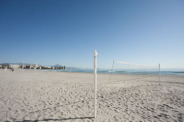 Image showing Beach volleyball net