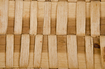 Image showing Background of rustic interlaced straw