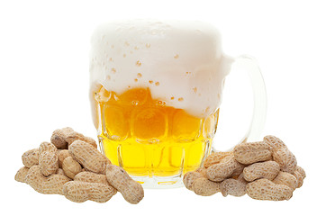 Image showing Beer and Peanuts