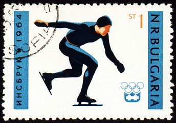 Image showing Skater on post stamp