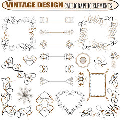 Image showing decorative ornate design elements calligraphic page decorations