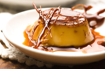 Image showing Delicious creme caramel dessert 