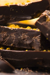 Image showing Homemade chocolate with orange