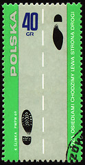 Image showing Rules of the road on post stamp