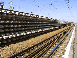 Image showing Railway sleepers