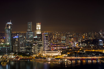 Image showing Singapore City Skyline at Night