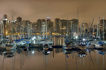 Image showing Marina along Stanley Park in Vancouver BC