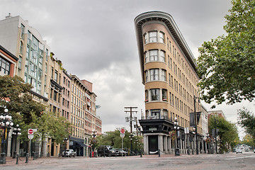 Image showing Historic Buildings in Gastown Vancouver BC