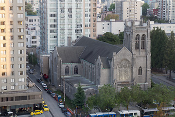 Image showing Saint Andrew Wesley United Church in Vancouver BC Downtown
