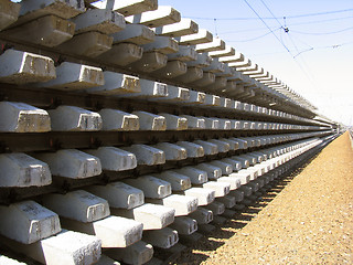 Image showing Railway sleepers