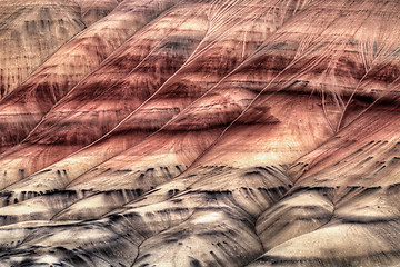 Image showing Painted Hills Oregon Closeup Abstract