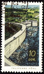Image showing Pohl dam on post stamp