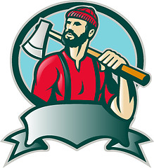 Image showing Lumberjack Forester With Axe